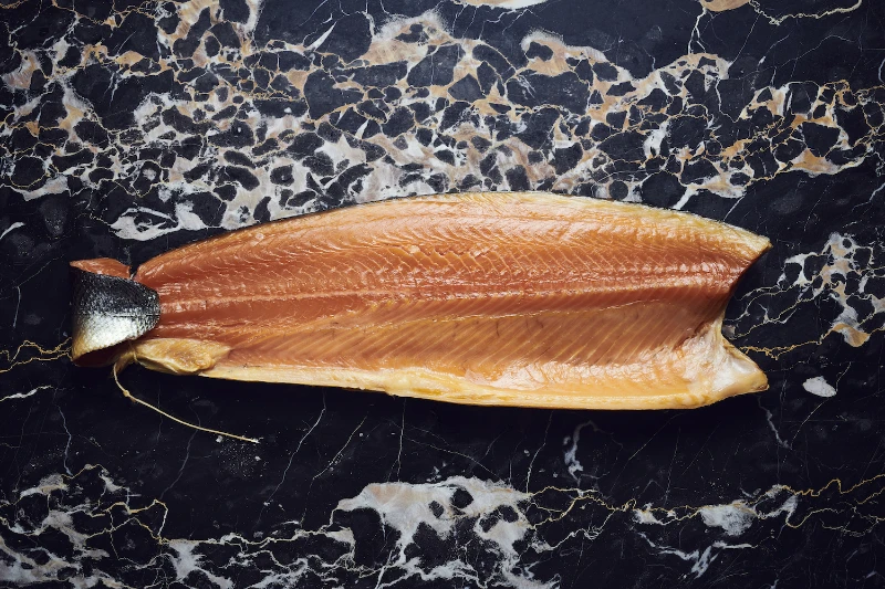 Kalt geräucherter lachs quer